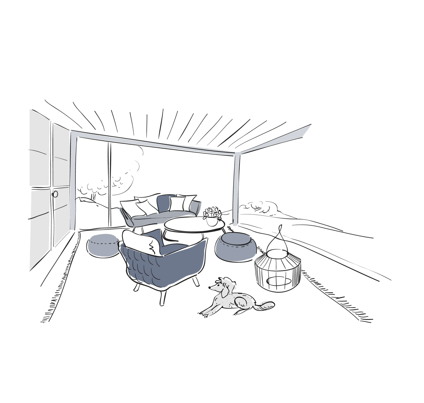 Illustration Vor-Ort Präsentation RANKL Sonnenschutz